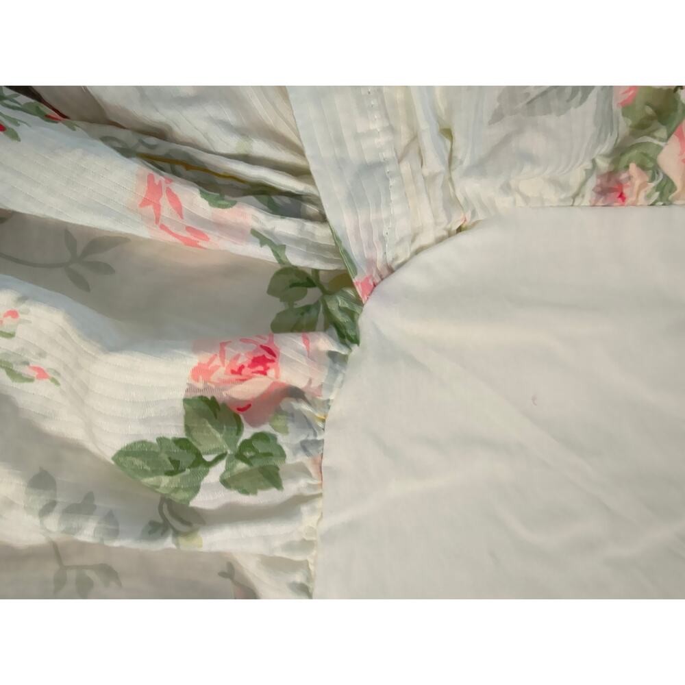 Ralph Lauren Meadow Way Bed Skirt Dust Ruffle Full Double Floral Rose Vintage - Picture 4 of 8